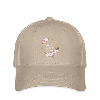 I Literally Cant Even Care - Flexfit Cap - khaki - Front