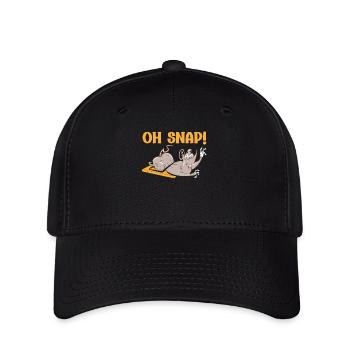 Oh Snap Souris Drôle Dessin Animé Humour Graphique Pour - Casquette Flexfit - noir - Devant