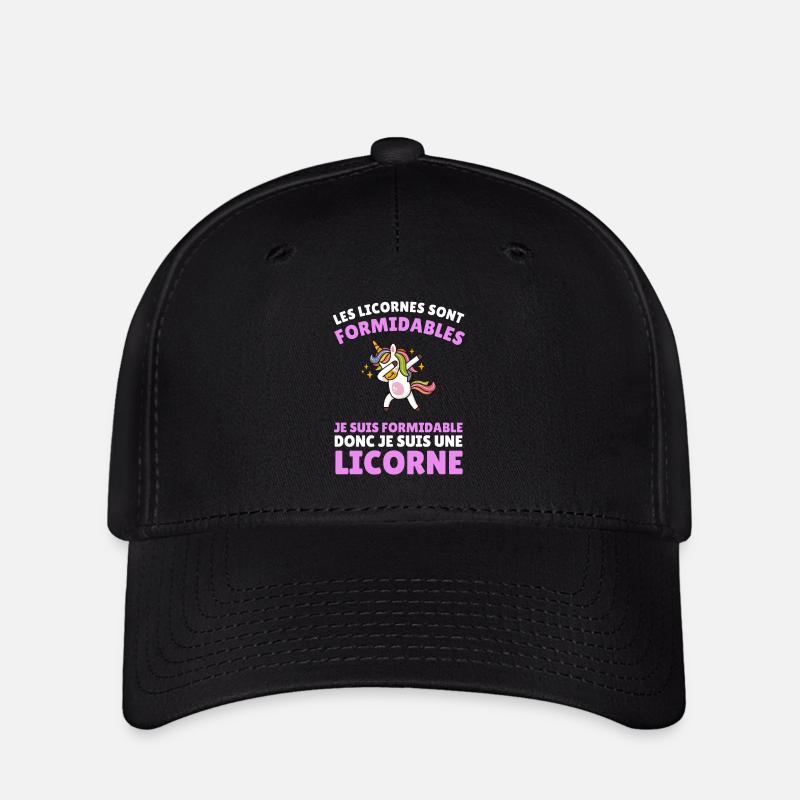 Ich bin großartig, also bin ich ein Einhorn - Flexfit Cap - Schwarz