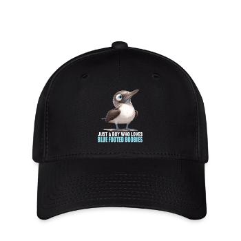 Fou à pieds bleus - Casquette Flexfit - noir - Devant