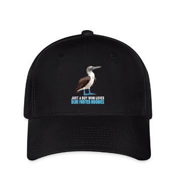 Fou à pieds bleus - Casquette Flexfit - noir - Devant