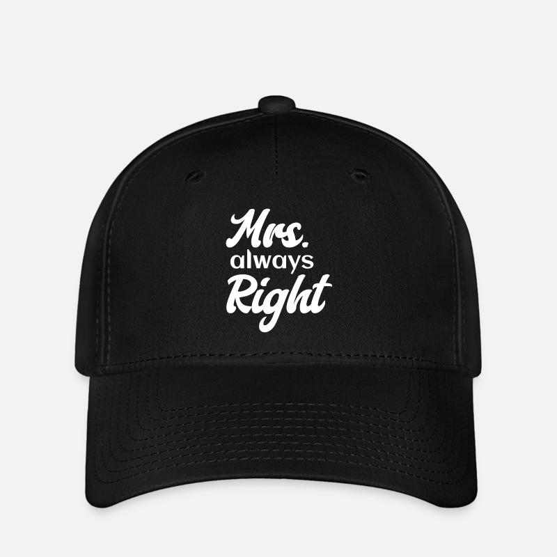 Mrs. Always Right Partnerin Ehefrau Freundin - Flexfit Cap - Schwarz