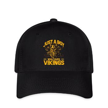 Juste un garçon qui aime les Vikings - Casquette Flexfit - noir - Devant