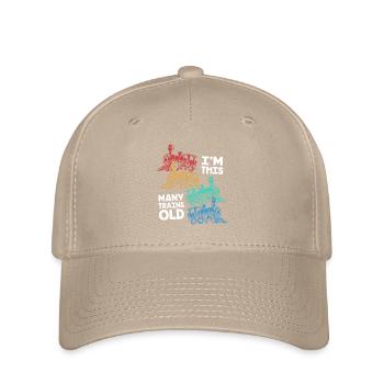 Anniversaire des enfants Train Train Conducteur Locomotive - Casquette Flexfit - kaki - Devant