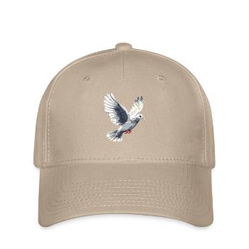 Taube Weiß Frieden Peace Ringeltaube Weiße Tauben - Flexfit Cap - Khaki - Vorne