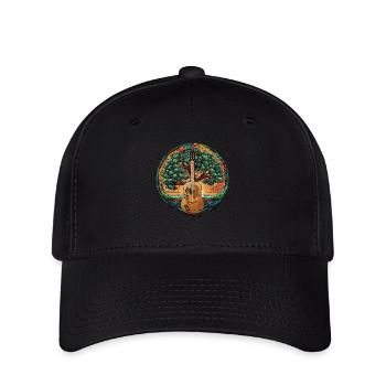 Yggdrasil Musicien de la nature Arbre de vie - Casquette Flexfit - noir - Devant