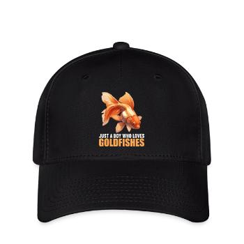 poisson rouge - Casquette Flexfit - noir - Devant