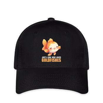 poisson rouge - Casquette Flexfit - noir - Devant