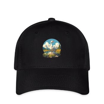 Gänse Gans - Flexfit Cap - Schwarz - Vorne
