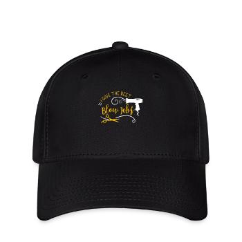 Hairdresser: I give the best hair dryer jobs - Flexfit Cap - black - Front
