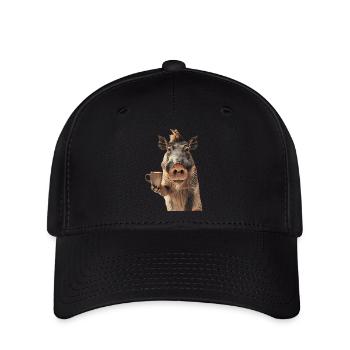 Warzenschwein Kaffee - Flexfit Cap - Schwarz - Vorne