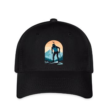 Biathlon Biathlete Winter Sports - Flexfit Cap - black - Front