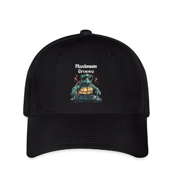 Maximum Groove - Coole DJ-Schildkröte - Flexfit Cap - Schwarz - Vorne