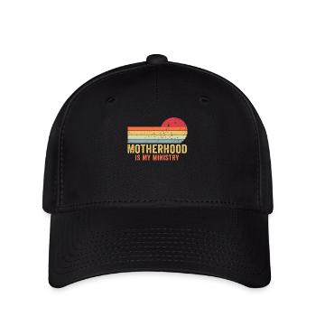 Mutterschaft ist mein Dienst - Flexfit Cap - Schwarz - Vorne
