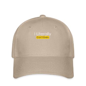I Literally Cant Even Care - Flexfit Cap - khaki - Front