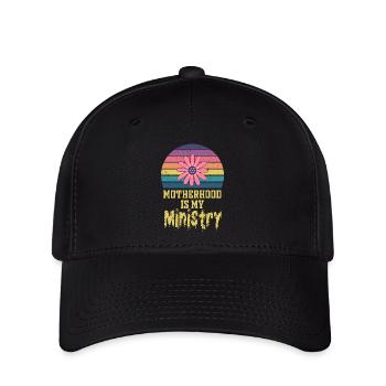 Mutterschaft ist mein Dienst - Flexfit Cap - Schwarz - Vorne