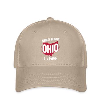Aktivitäten in der Nähe von Ohio 1. Lass das lustige Ohio-Meme zurück - Flexfit Cap - Khaki - Vorne