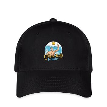 Water-polo : Je lance des balles dans les sports d’équipe nautiques - Casquette Flexfit - noir - Devant