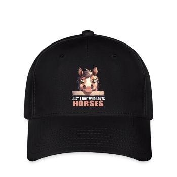 Chevaux Cheval - Casquette Flexfit - noir - Devant