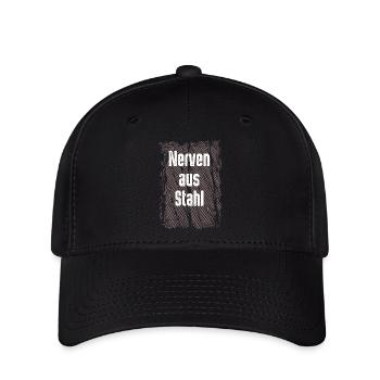 Nerven aus Stahl - Flexfit Cap - Schwarz - Vorne