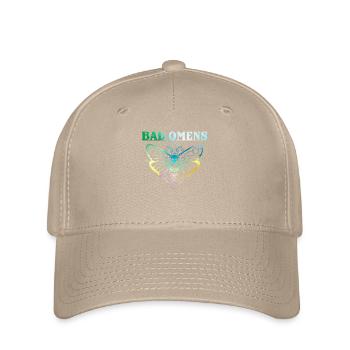 Bad Omens Schmetterlingskunst mit Totenkopf und - Flexfit Cap - Khaki - Vorne