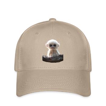 Gibbon Monkey Whitehand Gibbon Monkey Cute Lar Gibbons - Flexfit Cap - khaki - Front
