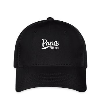 Papa 2026 Papa Seit 2026 Papa Est 2026 - Flexfit Cap - Schwarz - Vorne