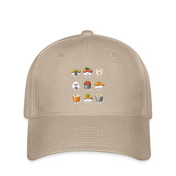 Sushi drôle - Casquette Flexfit - kaki - Devant