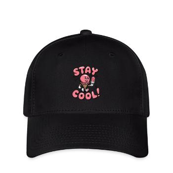 Restez cool Mascotte - Casquette Flexfit - noir - Devant