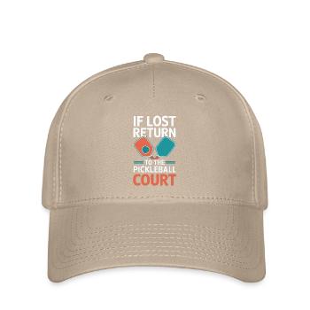 Pickleball Tournament Team Shirt Paddleball - Flexfit Cap - khaki - Front