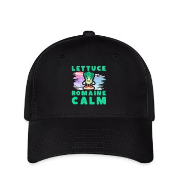 Salat Romaine Calm – Lustiger Salat - Flexfit Cap - Schwarz - Vorne