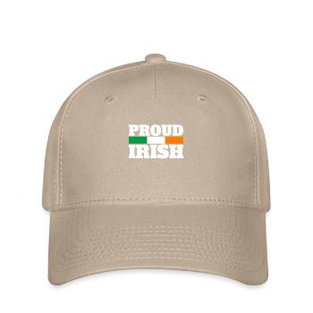 Proud Irish Irland Irische Flagge Stolzer Ire - Flexfit Cap - Khaki - Vorne