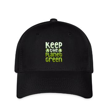 Garder la planète verte Journée de la Terre Planète - Casquette Flexfit - noir - Devant
