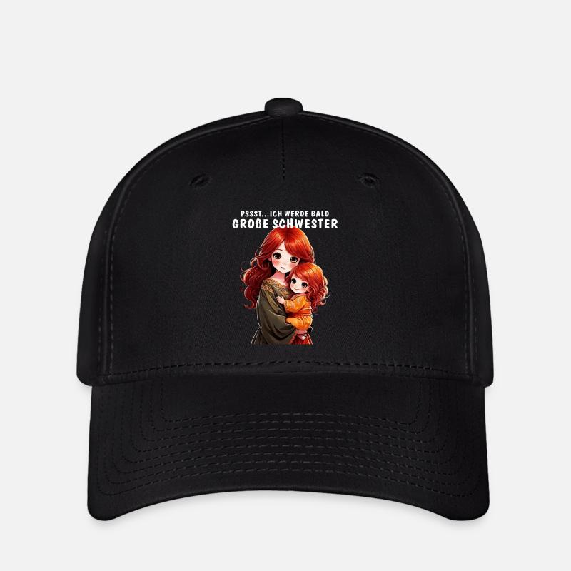 PSSST... JE VAIS BIENTÔT ÊTRE UNE GRANDE SŒUR - Casquette Flexfit - noir