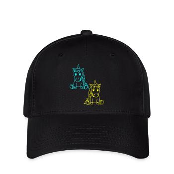 Unicorn Retro Vintage 80s 90s Unicorns Horse - Flexfit Cap - black - Front