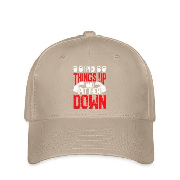 I pick things up and put them down - Flexfit Cap - khaki - Front