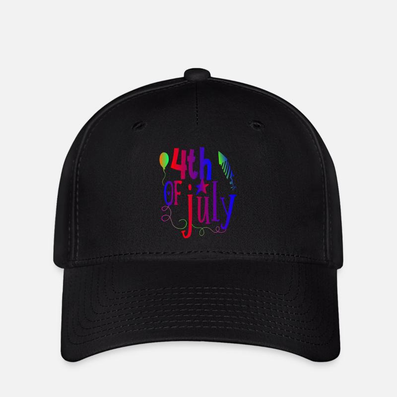 Independence Day USA America 4th July Gift - Flexfit Cap - black