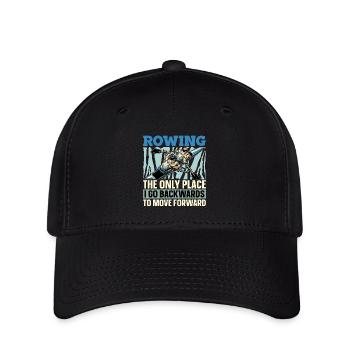 L’aviron d’eau : le seul endroit où je fais marche arrière - Casquette Flexfit - noir - Devant
