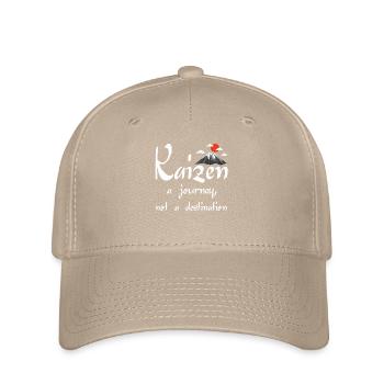 Kaizen: Eine Reise, kein Ziel - Flexfit Cap - Khaki - Vorne