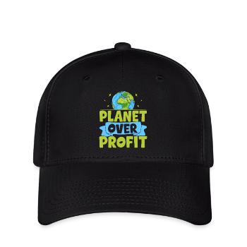 Planet over Profit - Flexfit Cap - black - Front