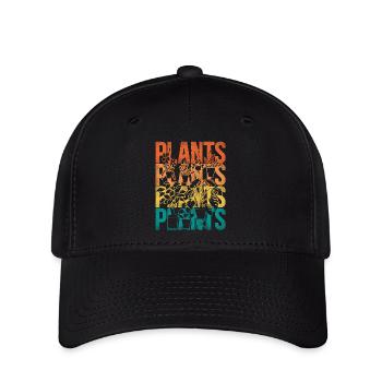 Amoureux des plantes jardinage rétro - Casquette Flexfit - noir - Devant
