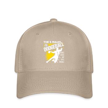 Dodgeball The 5 Rules Of Dodgeball - Flexfit Cap - khaki - Front