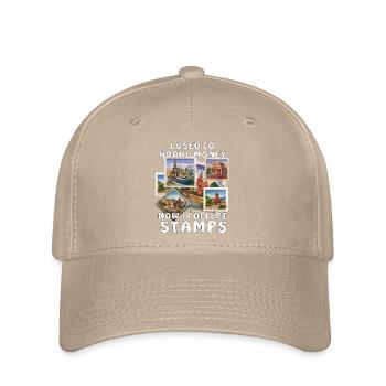 NOW I COLLECT STAMPS - Flexfit Cap - khaki - Front