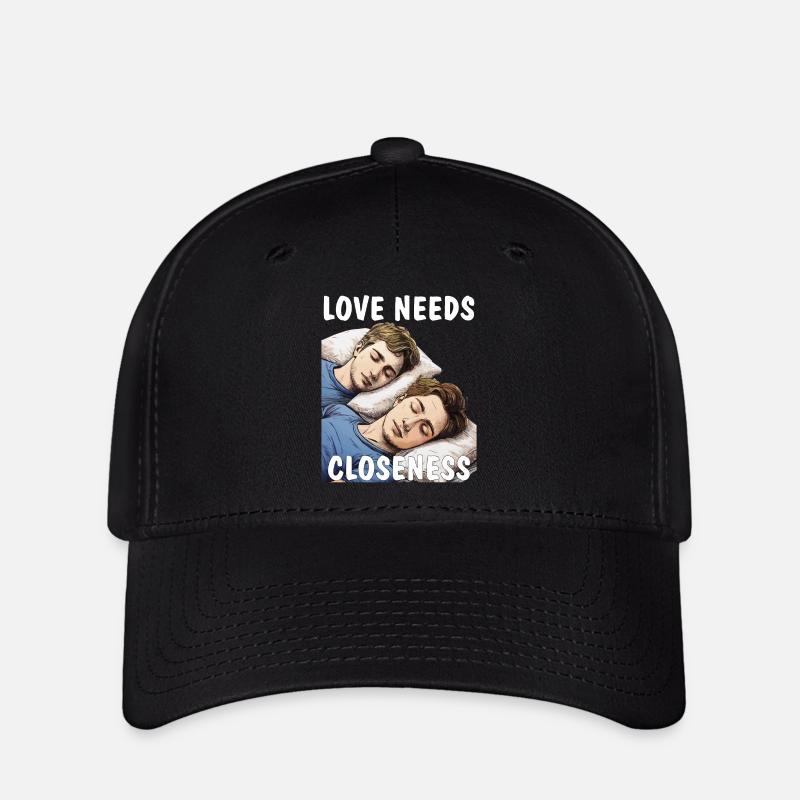 MÄNNER SCHLAFEN LOVE NEEDS CLOSENESS - Flexfit Cap - Schwarz