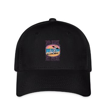 No Risk, No Story – Skelett am Strand - Flexfit Cap - Schwarz - Vorne