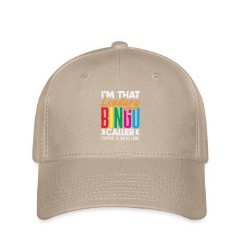 Legendary Bingo Caller for Bingo Players - Flexfit Cap - khaki - Front