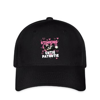 Cutie Patootie - Stinktier Cutie: Lustiges Tierfan - Flexfit Cap - Schwarz - Vorne