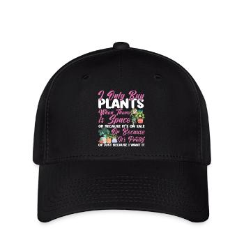 Plant Lover Gardening I Only Buy - Flexfit Cap - Schwarz - Vorne