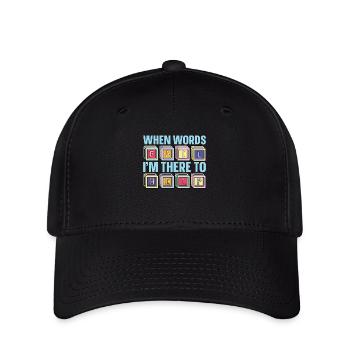 Speech Therapy When Words Fail Speech Pathology - Flexfit Cap - black - Front