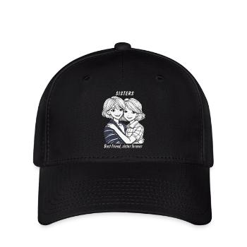 SŒURS Meilleure amie, sœur pour toujours - Casquette Flexfit - noir - Devant